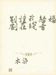 别让我结婚电视剧在线看