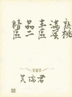 精品丰满熟女一区二区蜜桃