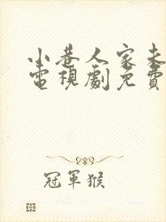 小巷人家未删减电视剧免费观看