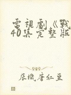 电视剧《战士》40集完整版免费观看