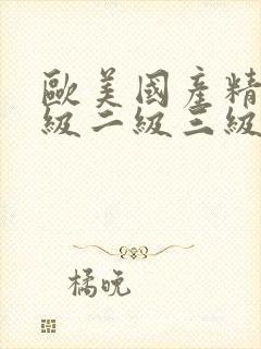 欧美国产精品一级二级三级