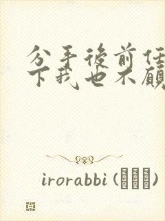 分手后前任放不下我也不愿意复合