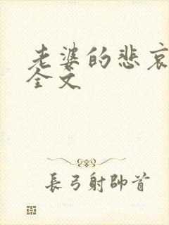 老婆的悲哀小说全文