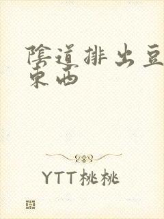 阴道排出豆腐渣东西