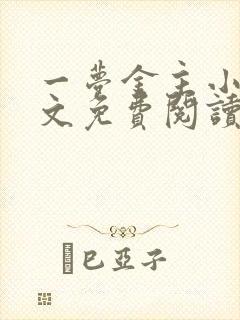 一梦金主小说全文免费阅读封面