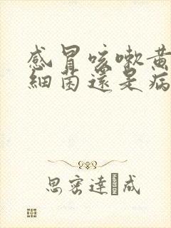 感冒咳嗽黄痰是细菌还是病毒