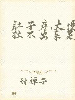 肚子疼,大便又拉不出来是什么原因