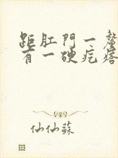 距肛门一厘米处有一硬疙瘩