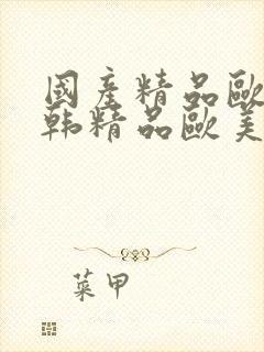 国产精品欧美日韩精品欧美