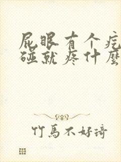 屁眼有个疙瘩一碰就疼什么情况