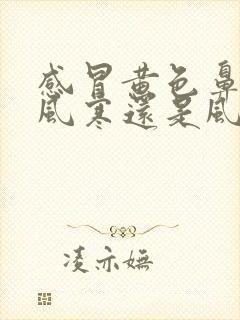 感冒黄色鼻涕是风寒还是风热