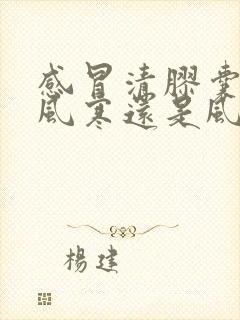 感冒清胶囊是治风寒还是风热封面