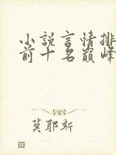 小说言情排行榜前十名巅峰之作封面