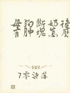 母狗断奶后乳房有肿块怎么办