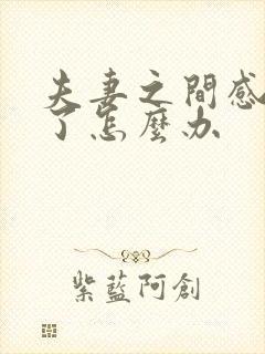 夫妻之间感情淡了怎么办