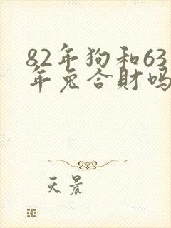 82年狗和63年兔合财吗