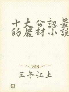 十大公认最好看的废材小说