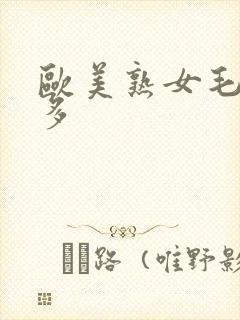 欧美熟女毛多水多封面