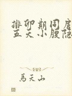 排卵期同房后第五天小腹隐隐作痛