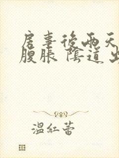 房事后两天 小腹胀 阴道出血