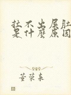 拉不出屎肚子疼是什么原因