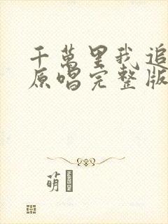 千万里我追寻你原唱完整版