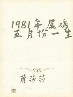 1981年属鸡五月份一生命运