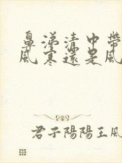 鼻涕清中带黄是风寒还是风热