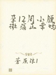 孕12周小腹微微痛正常吗