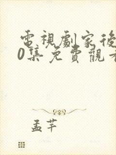 电视剧家后第40集免费观看