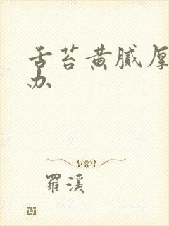 舌苔黄腻厚怎么办