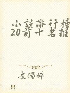 小说排行榜2020前十名推荐封面