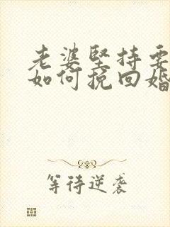 老婆坚持要离婚如何挽回婚姻