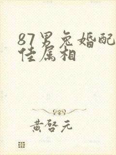 87男兔婚配最佳属相