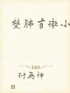 双肺有微小结节