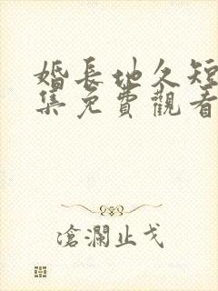 婚长地久短剧全集免费观看何连飞封面