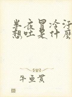 半夜冒冷汗头晕想吐是什么原因