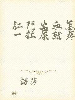 肛门出血怎么办一拉屎就疼