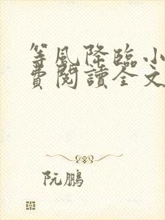 等风降临小说免费阅读全文