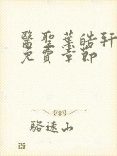 医圣叶皓轩全文免费章节封面