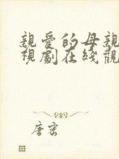 亲爱的母亲5电视剧在线观看全集