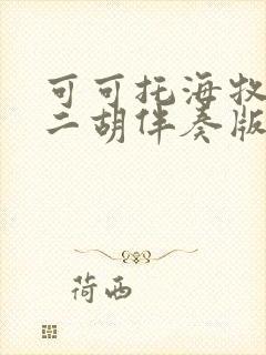 可可托海牧羊人二胡伴奏版