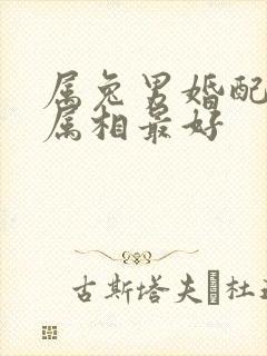 属兔男婚配哪个属相最好