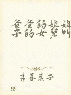 爸爸的姐姐的儿子的女儿叫我什么