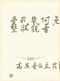 爱我几何免费完整版观看