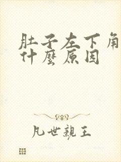 肚子左下角绞痛什么原因