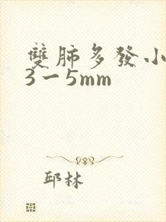 双肺多发小结节3一5mm封面