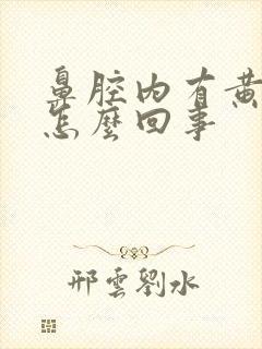 鼻腔内有黄鼻涕怎么回事