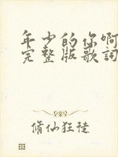 年少的你啊原唱完整版歌词