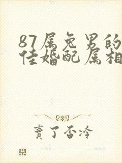 87属兔男的最佳婚配属相